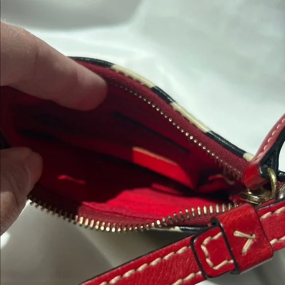 Dooney & Bourke Black and Cream Small Bag with Zebra Print - Picture 6 of 6